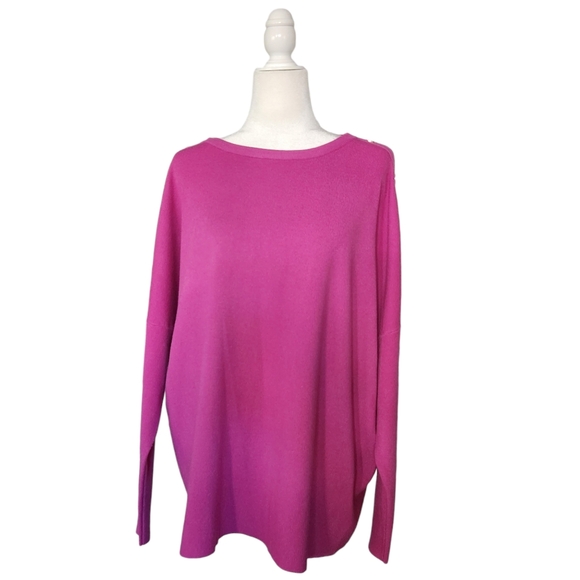 Vila Milano Very Berry Pullover Sweater Women's Size 1X Preppy Casual - Picture 2 of 8